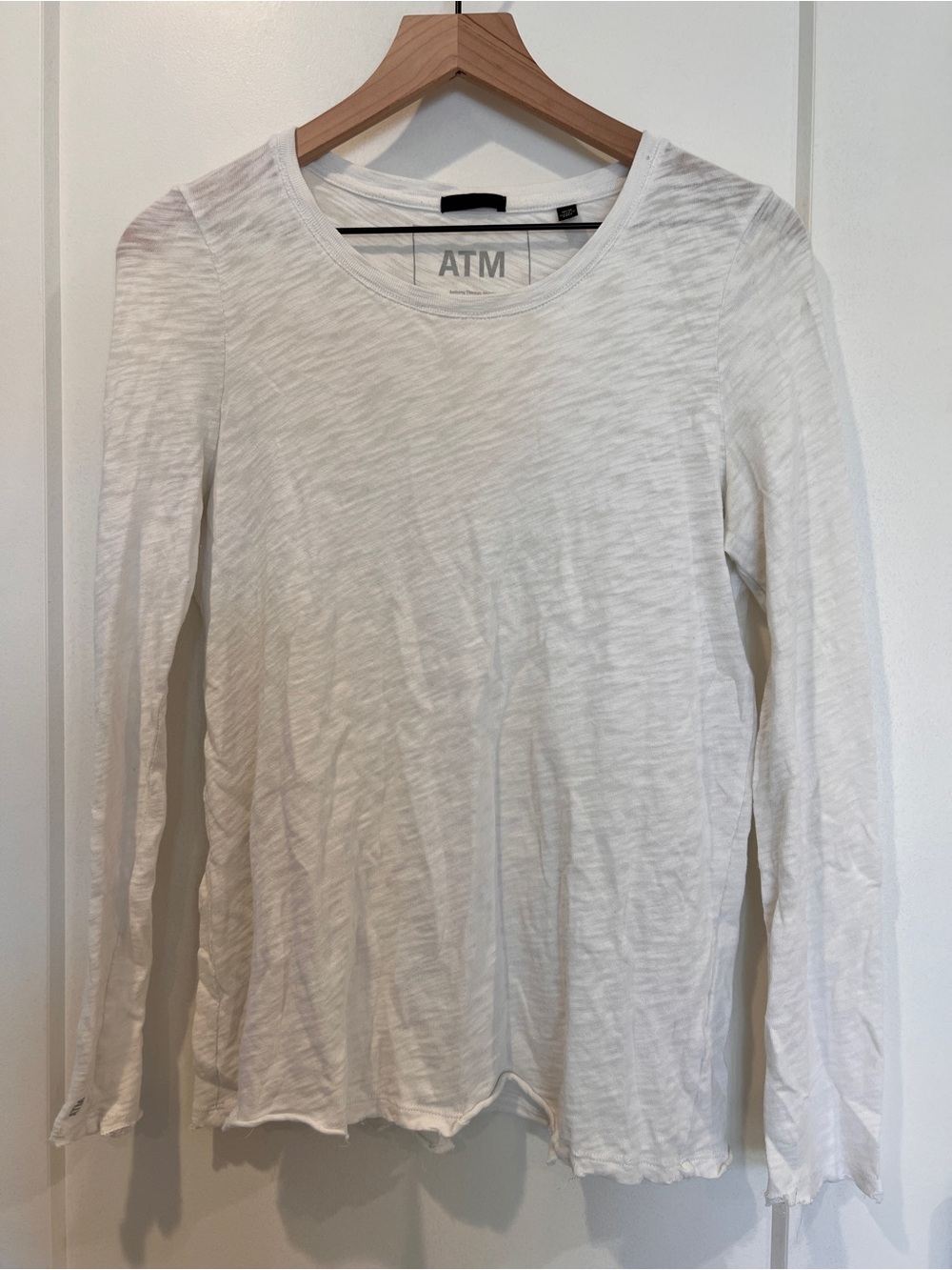 ATM Slub Jersey Long Sleeve Destroyed Wash Tee